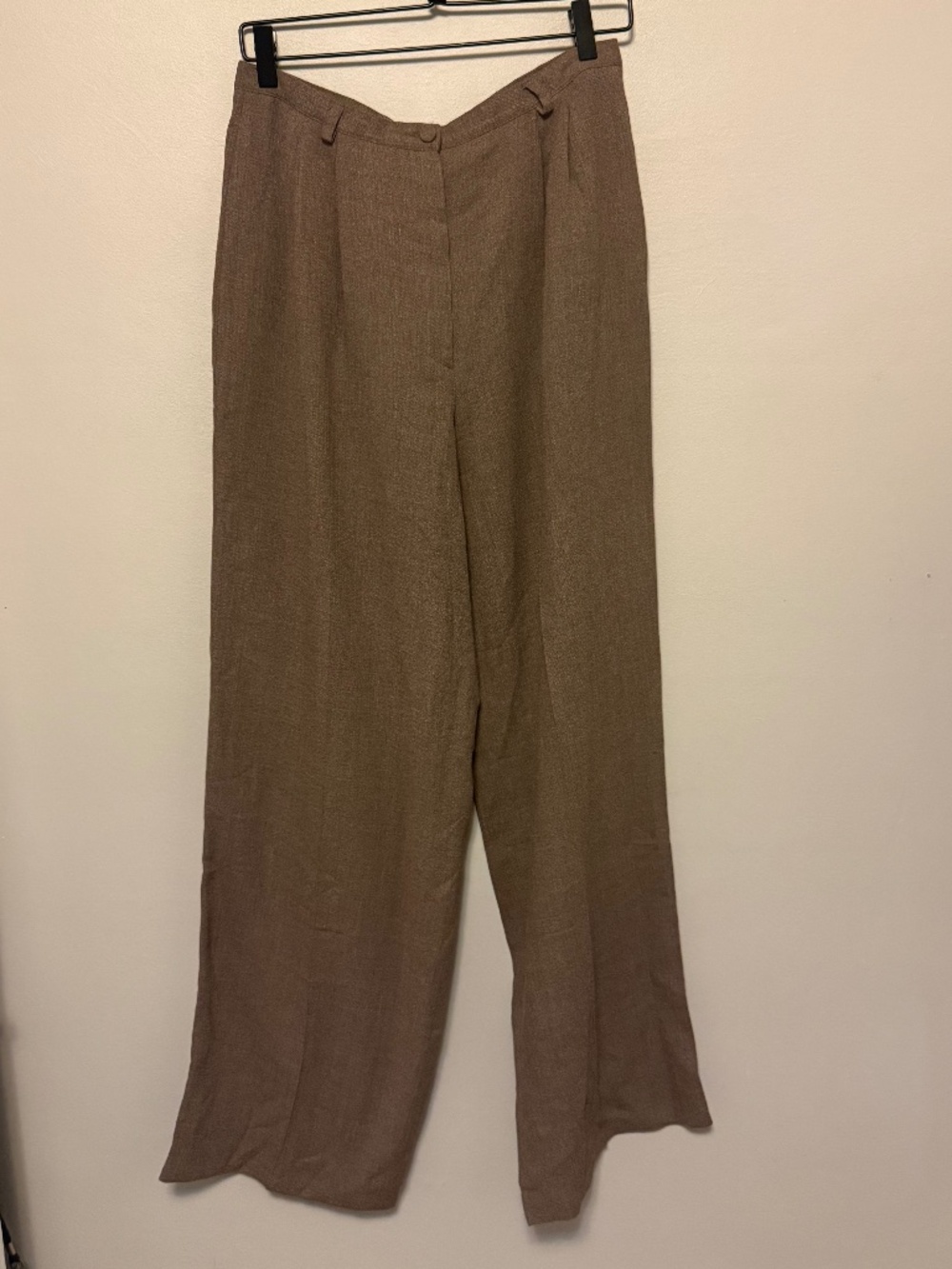 Emporio Armani Wool Blend Wide Leg Trousers EU 46 Made in Italy